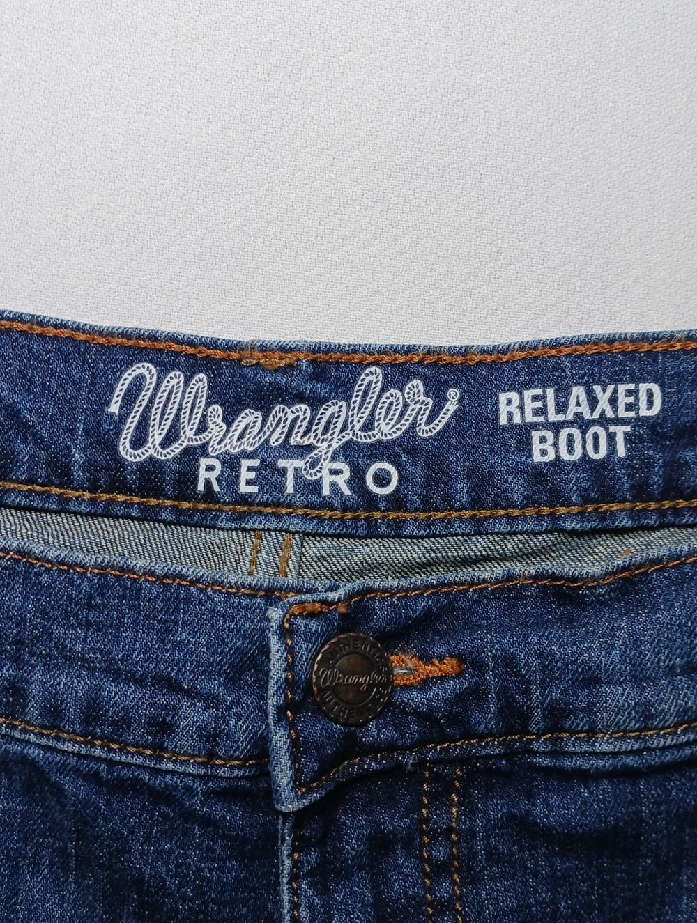 Wrangler Retro Mens Relaxed Fit Bootcut Jeans 40X32 Dark Blue Denim 10WRT20JH - Picture 4 of 13